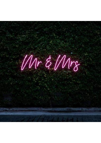 Mr ve Mrs Neon Duvar Yazısı Dekoratif Duvar Aydinlatmasi Gece Lambası
