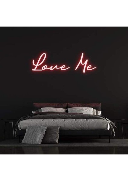 Love Me Neon Duvar Yazısı Dekoratif Duvar Aydinlatmasi Gece Lambası