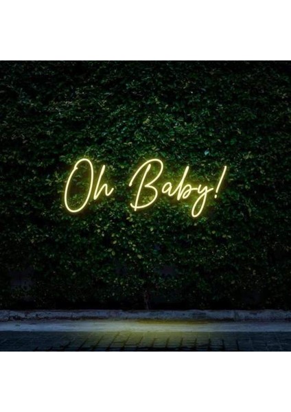 Ohh Baby Neon Duvar Yazısı Dekoratif Duvar Aydinlatmasi Gece Lambası