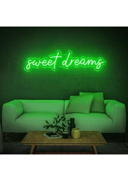 Sweet Dream Neon Duvar Yazısı Dekoratif Duvar Aydinlatmasi Gece Lambası