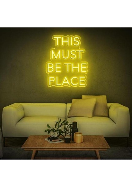 Thıs Must Be The Place Neon Duvar Yazısı Dekoratif Duvar Aydinlatmasi Gece Lambası