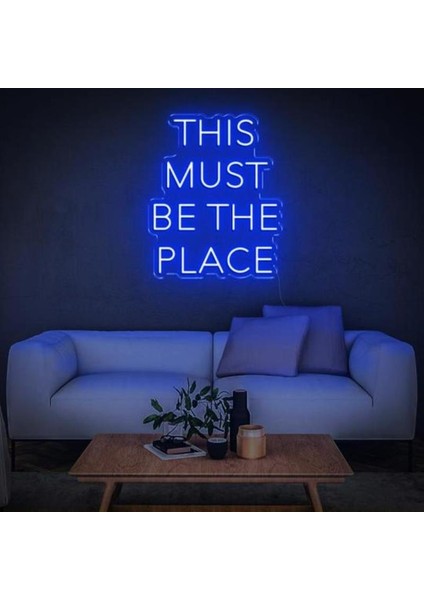 Thıs Must Be The Place Neon Duvar Yazısı Dekoratif Duvar Aydinlatmasi Gece Lambası
