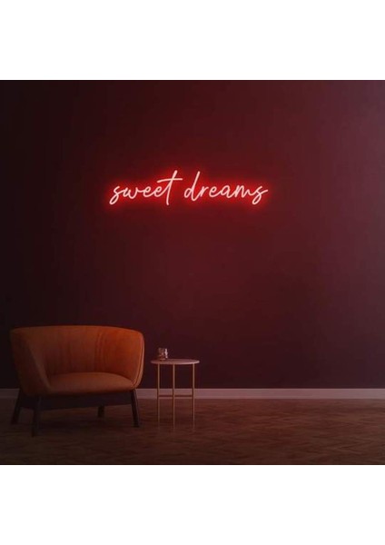 Sweet Dream Neon Duvar Yazısı Dekoratif Duvar Aydinlatmasi Gece Lambası
