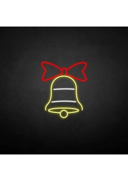 Noel Çanı Yılbaşı Neon Duvar Yazısı Dekoratif Duvar Aydinlatmasi Gece Lambası