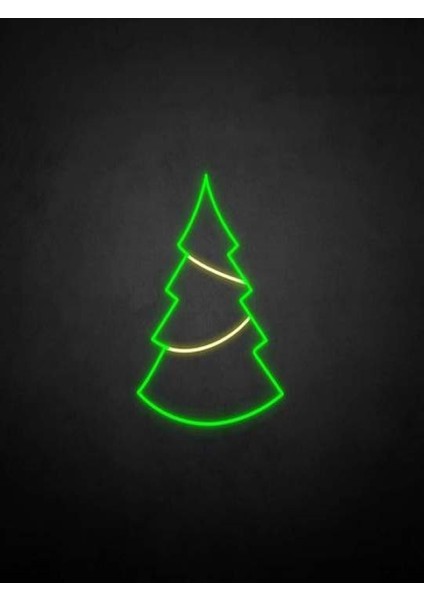 Noel Ağacı Neon Duvar Yazısı Dekoratif Duvar Aydinlatmasi Gece Lambası