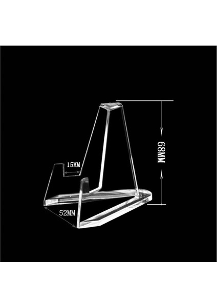 Küçük Akrilik Para Ekranı Madalyonlar Için Şövale Tutucu Standları Cep Saatler 68MM