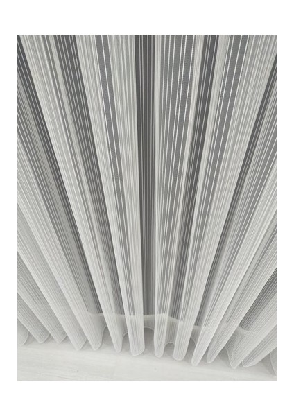 Tül Perde Çizgili Sade Spor Ütü Istemez Kaliteli Tül Perde 1 X 2.5 Orta Pileli indirimleri