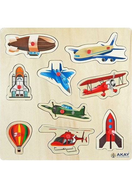 Ahşap Puzzle Hava Taşıtları 30X30