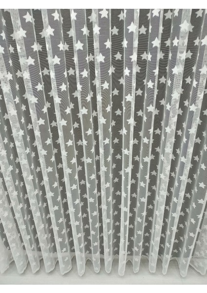 Tül Perde Yıldız Desenli Kaliteli Perde Aynı Gün Kargoda! 1x3 Sık Pileli fırsatları