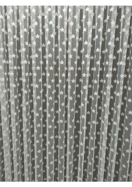 Tül Perde Yıldız Desenli Kaliteli Perde Aynı Gün Kargoda! 1x3 Sık Pileli indirimleri