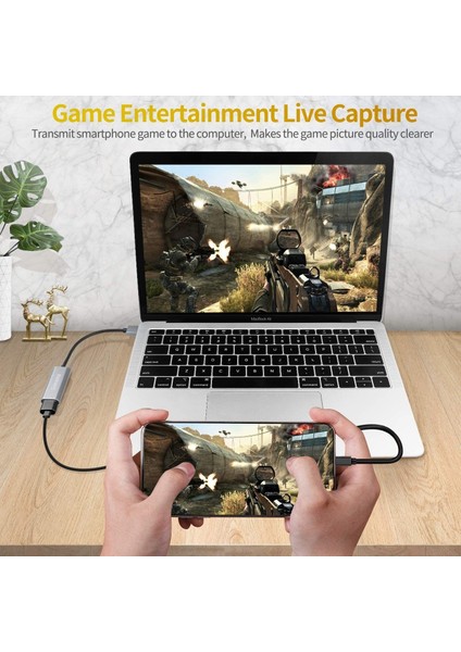 HU-04C 4K Full HD 1080P Type-C HDMI Capture Canlı Yayın Kartı indirimleri