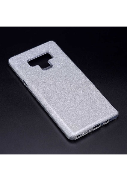 - Samsung Galaxy Note 9 - Kılıf Simli Koruyucu Shining Silikon - Gümüş - T5685