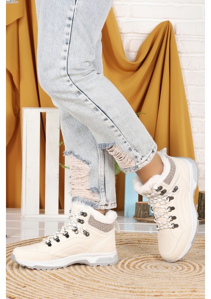 Debora Günlük Termo Taban Kadın Bot Ayakkabı Beyaz modelleri