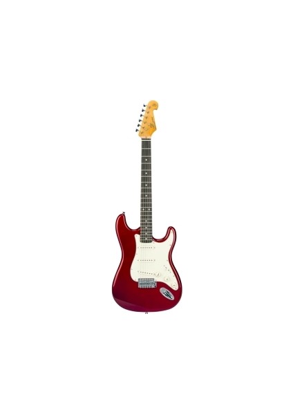 Stratocaster Elektro Gitar (Candy Apple Red) Kılıf ve Pena