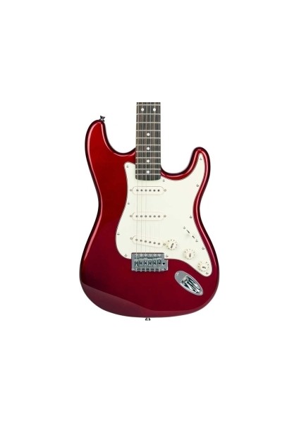 Stratocaster Elektro Gitar (Candy Apple Red) Kılıf ve Pena