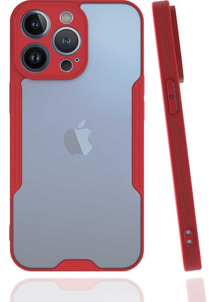 Apple iPhone 13 Pro Kılıf Kenar Renkli Kamera Korumalı Mat Kapak