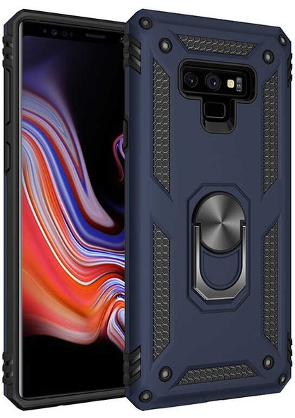 Samsung Galaxy Note 9 Kılıf Yüzüklü Zırh Tank Vega