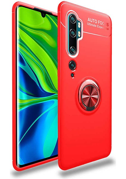 Xiaomi Mi Note 10 Kılıf Yüzüklü Magnetli Ravel Case