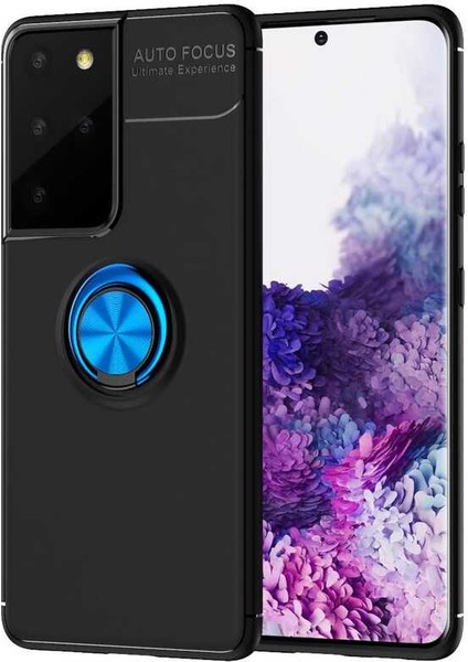 Samsung Galaxy S21 Ultra Kılıf Yüzüklü Magnetli Ravel Case