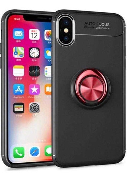 Apple iPhone Xs Max 6.5 Kılıf Yüzüklü Magnetli Ravel Case
