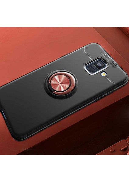 Samsung Galaxy A6 2018 Kılıf Yüzüklü Magnetli Ravel Case