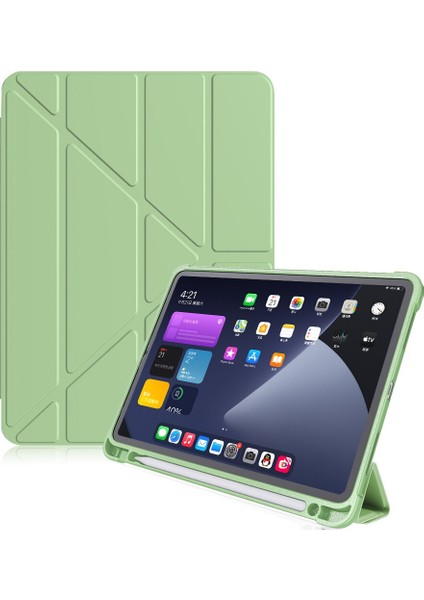 Apple iPad Air 2 9.7 Kılıf Kalem Bölmeli Trifolding Case A1566 A1567