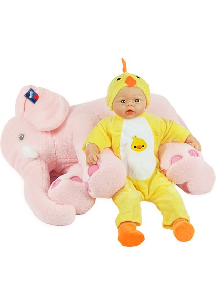 Uyku Arkadaşım Peluş Fil 95 cm Pembe 78674