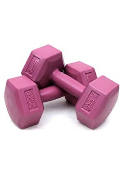 2 kg Dambıl Seti Ağırlık Seti 2 kg 2 Adet( Pembe )