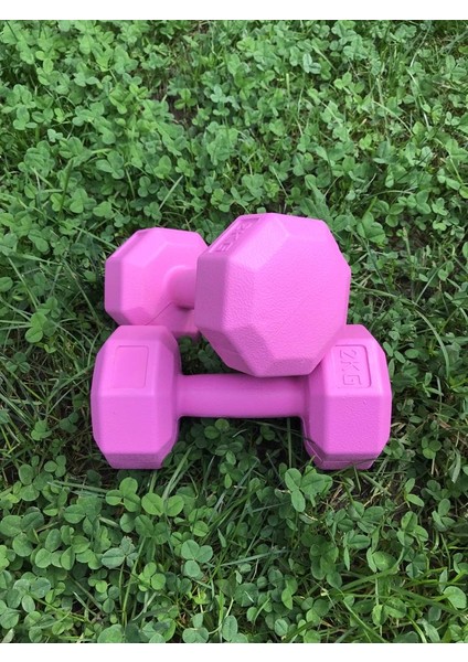 2 kg Dambıl Seti Ağırlık Seti 2 kg 2 Adet( Pembe ) modelleri
