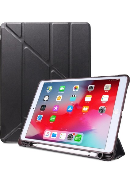 Apple iPad 6. Nesil 9.7 Kılıf Kalem Bölmeli Trifolding Case A1893 A1954