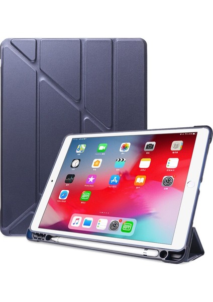 Apple iPad 8. Nesil 10.2 Kılıf Kalem Bölmeli Trifolding Case A2270 A2428 A2429 A2430