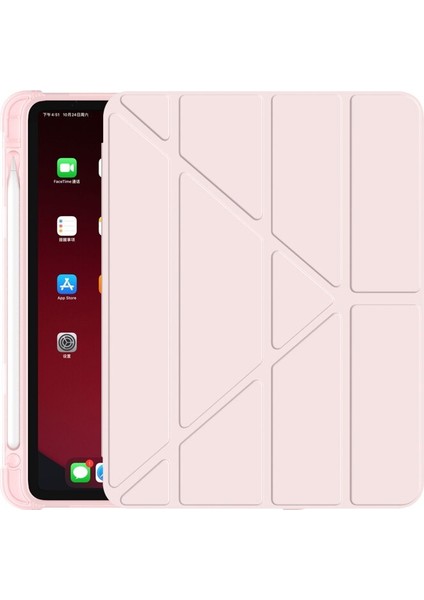 Apple iPad Air 1 9.7 Kılıf Kalem Bölmeli Trifolding Case A1474 A1475 A1476