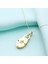 14K Altın Oval Yıldız Kilit Kolye W4N28193Z 2