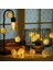 Şerit LED Işıklı Rattan Hasır Top 2 Metre 10’lu (Krem) 1