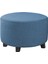 Foothool Kapak Yuvarlak Osmanlı Slipcover Footrest Kapak Depolama Osmanlı Koruyucu Mavi (Yurt Dışından) 2