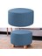 Foothool Kapak Yuvarlak Osmanlı Slipcover Footrest Kapak Depolama Osmanlı Koruyucu Mavi (Yurt Dışından) 5