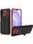 Xiaomi Redmi 9t / Redmi 9 Power Için Kart Yuvası Tutucu Standlı Hibrit Askeri Sınıf Koruma Kılıfı Kırmızı (Yurt Dışından) 1