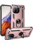 Xiaomi Mi 11 Pro Için Çift Katmanlı Ağır Askeri Sınıf Darbeye Halkalı Standlı Kılıf Rose Gold (Yurt Dışından) 1