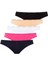 67001 Kadın 5'li Düşük Bel Slip-Siyah&ten&beyaz&fuşya&Lacivertvert 1