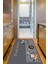 Dijital Baskılı Kaymaz Taban Yıkanabilir Fresh Kitchen Yazılı Gri Mutfak Halı YOLLUK-D5013 2