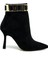 Siyah Vegan Süet Bootie - Renata 1