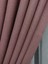 Pembe Düz Renk Pileli Keten Fon Perde, Seyrek Pile, Tek Kanat 50 x 270 Cm. 5