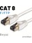 CAT8 F/FTP Ethernet (Network, LAN) Kablosu, Beyaz, 25 cm 2