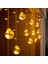 Animasyonlu LED Işıklı Eklemeli Ampul Top Perde 3 x 75 (Sarı) 1