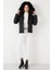 Peluş Astarlı Slim Fit Suni Kürklü Çıkarılabilir Kapüşonlu Cepli Mont Bayan MONT 497ADELE 1