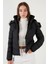 Peluş Astarlı Slim Fit Suni Kürklü Çıkarılabilir Kapüşonlu Cepli Mont Bayan MONT 497ADELE 2