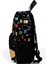 Kids Siyah Ninja Desenli Iki Bölmeli Yuva Sırt Çantası 23349 2