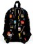 Kids Siyah Ninja Desenli Iki Bölmeli Yuva Sırt Çantası 23349 3