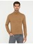 Erkek Camel Melanj Slim Fit Balıkçı Yaka Basic Triko Kazak 50248583-VR122 1