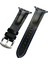 Craft Siyah Vintage Model 42-44-45 mm Uyumlu Apple Watch Kordonu Siyah-Mavi 1